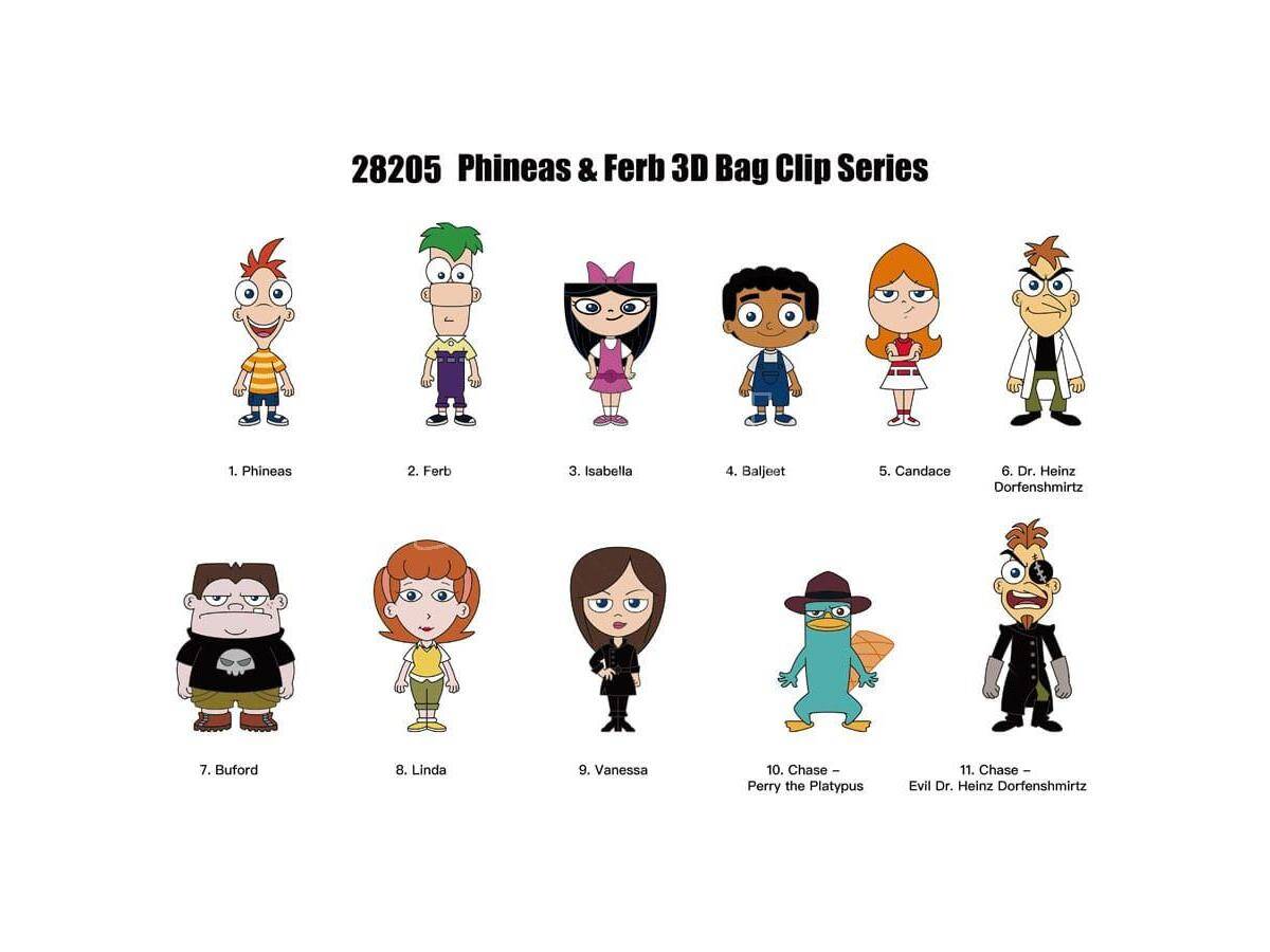Phineas & Ferb Series 1 Bag Clips - DKB Toys and Distribution Limited